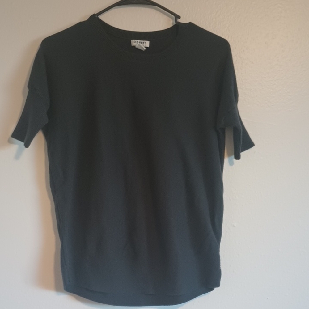 Old Navy Black Short Sleeve Sweater Top Women's Size SP
